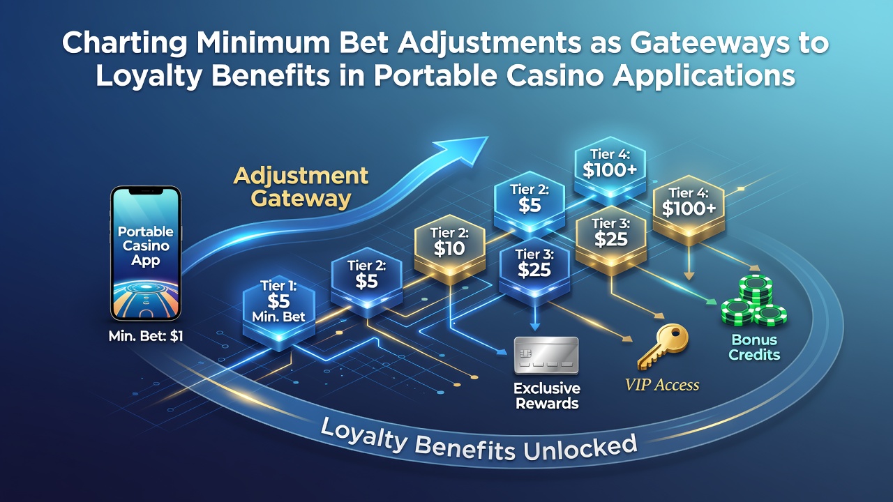 Mobile casino app interface showing minimum bet sliders and loyalty progress indicators on a smartphone screen