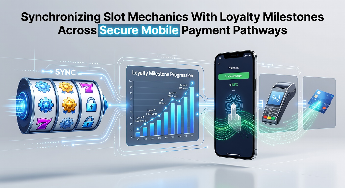 Secure mobile payment interface displaying synchronized slot game mechanics and loyalty milestone tracking on a smartphone screen