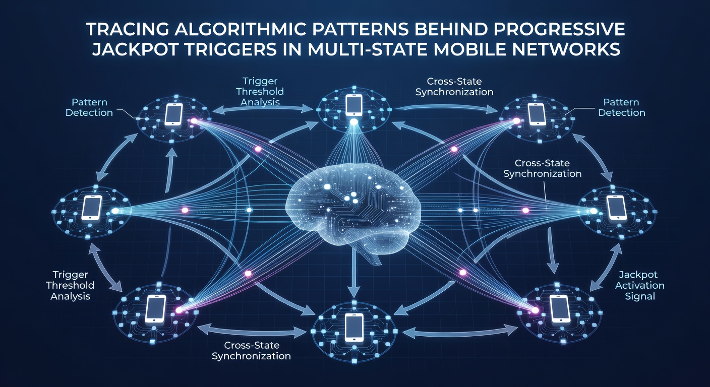 Detailed diagram showing data flow and trigger points in multi-state progressive jackpot algorithms