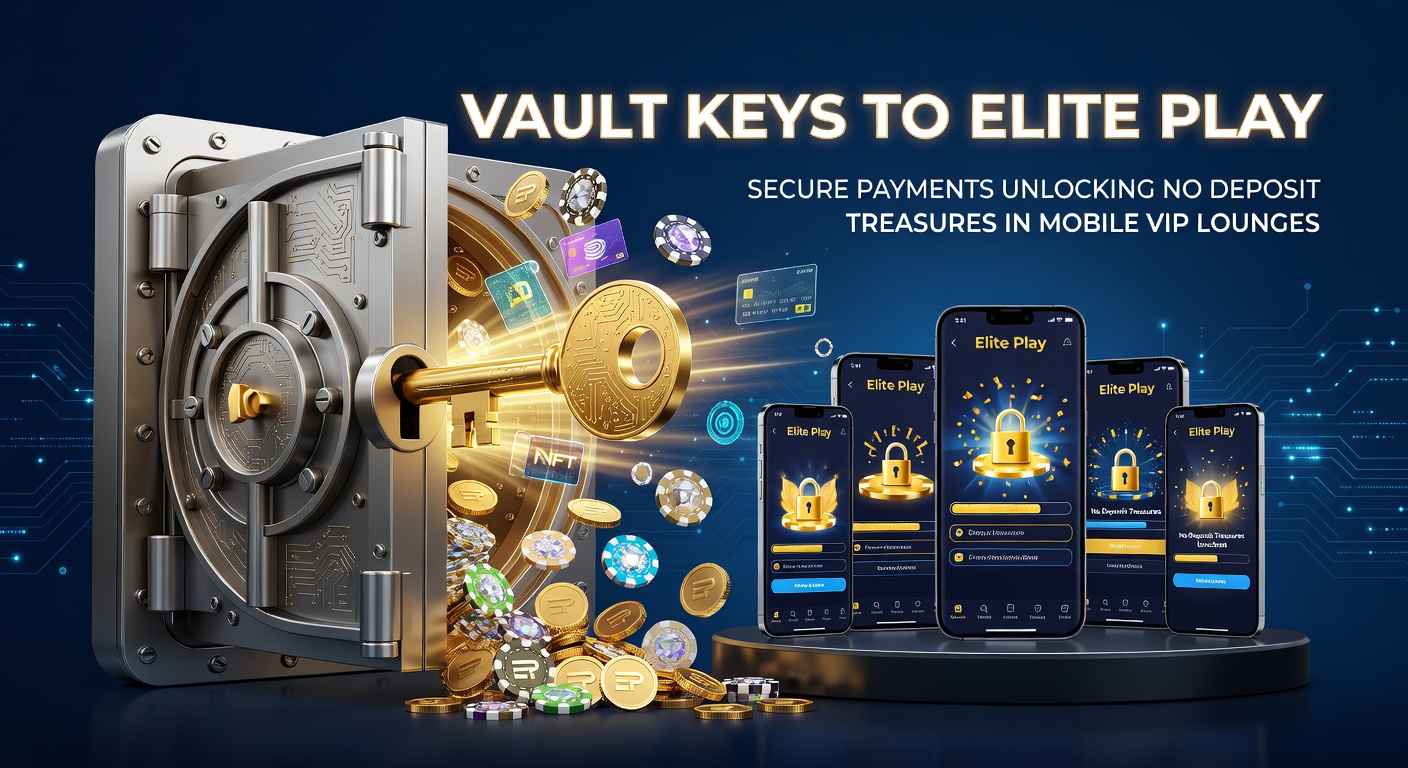 Digital vault unlocking treasures in a luxurious mobile VIP casino lounge, symbolizing secure access to elite gaming rewards